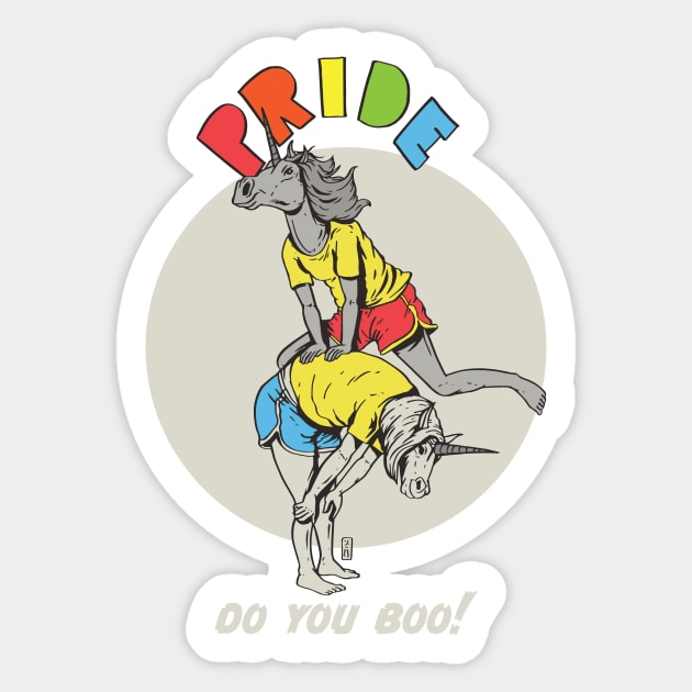 Pride Unicorn Leapfrog Sticker by Thomcat23